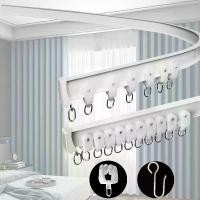 ราคา รางผ้าม่าน ราวผ้าม่าน โค้งงอได้ รูปทรง DIY ราวม่านจีบ ไม่มีเสียงรบกวน แผ่นเหล็กฝัง พลาสติกพีวีซี Curtain Track (1730139419208289278)