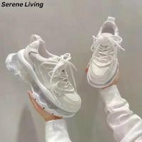 ราคา New Lace-up Sports and Leisure Women's Shoes Platform Height Increasing Cushion Dad Shoes (1731224148674250500)