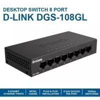 ราคา จัดส่งจากกทม สวิตซ์ฮับ D-LINK (DGS-108GL) 8 Port Gigabit Metal Unmanaged Desktop Switch 10/100/1000 Mbps. (1731502581117978187)
