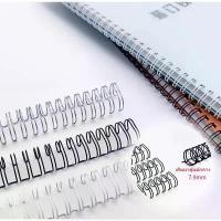 ราคา 100 ชิ้น ขนาด7.9มม 34 ฟัน แหวนปฏิทินแขวน เข้าเล่มปฏิทิน สันขดลวดเหล็ก แหวนโลหะ Twin-Wire Binding Desktop Calendar (1732180403124930754)