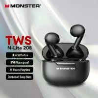 ราคา Monster N-LITE 208 TWS Earbuds, หูฟังเบสทุ้มลึก, ตัดเสียงรบกวน ENC, หูฟังไร้สายจริง, พร้อมไมโครโฟน, บลูทูธ 5.4 Earpods (1731037069099501591)