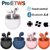 ราคา หูฟังไร้สาย Pro 6 TWS พร้อมไมโครโฟน ชุดหูฟัง Fone หูฟังบลูทูธ เหมาะสำหรับเล่นกีฬาและวิ่ง หูฟังสำหรับ iPhone และ Xiaomi Pro6 Earbuds (1730835465059929084)