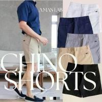 ราคา Men's shorts MEN SHORTS - A MAN LAB soft chino fabric men's pants white black (1732035168412009512)