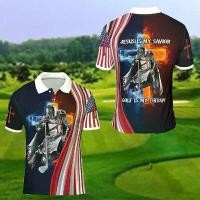ราคา 【SALE】America Golf Polo Shirt Golbdht 3 Button Fabric Polo Shirt Can Be Customized Name And Logo No.525 (1732142376460912414)