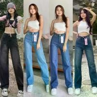 ราคา Jeans, Middle Legs, High Waist Stretch Fabric, Chuu 5 KG Jeans Label, Beautiful Work, Comfortable To Wear (1731970782971790746)