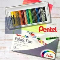 ราคา COD. Pentel สีเพ้นท์ผ้า 15 สี Fabric Fun Dye Sticks สีเทียนเขียนผ้า DIY ซักได้ สีไม่หลุด คุณภาพพรีเมี่ยม (1732124071108839844)