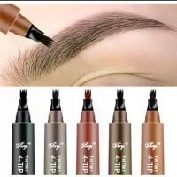 ราคา ดินสอเขียนคิ้ว หัวแปรง 4 แฉก กันน้ำ Eyebrow Pen Tint my 4 Tip Brow Waterproof Fork Tip Eyebrow Tattoo maylada creature lip plumper glaze sasi sugar rush baby bright gelato icy ลิป oh my tint (17318698