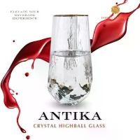ราคา Dining Vaisselle แก้วน้ำขอบทอง หรูหรา สวยงาม Antika Crystal Tall Glass with Gold rim (1732061355354851284)