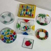 ราคา Glass paint mini plate I จานแก้วเพ้นท์ลาย I Oyster and Things. (1732157136390686270)