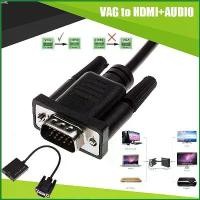 ราคา elfshop2 1080P VGA to HDMI Video Converter Adapter with Mini USB Power Cable 3.5mm Audio Cable vga2hdmi for HDTV DVD PC 3m ผงซักฟอก บรีสเอกเซล ที่ขายดี ที่สุดในสัปดาห์นี้ ขวดโค้ก (1732232651397235884)