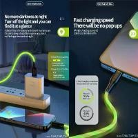 ราคา Sendem SDM-T28T/T28P YouPin Luminous Silicone Data Cable Type-C/Ln สายชาร์จเรืองแสง (1731882613406336747)