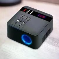 ราคา 150W Car Power Inverter DC 12V ถึง 110V USB Charger Inverter สำหรับรถบรรทุกรถยนต์ iPhone (1731893273487968102)