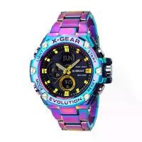 ราคา นาฬิกาข้อมือชาย X-GEARสีไทเท สายเหล็ก2ระบบ กันน้ำ คําแนะนําการขายที่ร้อนแรงในเดือนนี้ นาฬิกาเลสเงินหน้าปัดดำ กันรอย พรายน้ำเรืองแสง นาฬิกาข้อมือกันน้ำ สายสเตนเลส เข็มเรืองแสง guess แท้ 100 ขายดี (1732