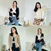 ราคา BY IRA CHLOE TWEED JACKET เสื้อคาร์ดิแกนกันหนาว แขนยาว สําหรับผู้หญิง สินค้าขายดี (1731566969965414193)