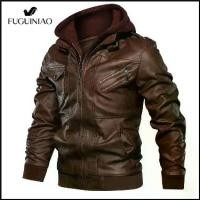 ราคา เสื้อแจ็คเก็ตหนังมอเตอร์ไซค์สำหรับผู้ชาย Fuguiniao สไตล์ BIKER Moto JACKET มีไซส์ M-3XL Man Clothing (1731768663504751420)