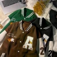 ราคา Varsity Jacket สำหรับผู้ชาย สไตล์เกาหลี เสื้อแจ็คเก็ตเบสบอลวินเทจ เสื้อแจ็คเก็ตสวยงาม ชุดเบสบอลลำลอง (1731936248609080456)
