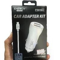 ราคา หัวชาร์จในรถยนต์ พร้อมสาย car adapter kit energy premium CS01MIC (1731862178523744623)