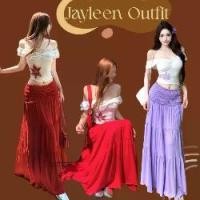 ราคา Jayleen Outfit : ชบาแก้ว ชุดเซทเสื้อปาดไหล่และงานกระโปรงยาวลายดอกชบา (1731814434432779510)