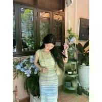 ราคา เดรสเสื้อกั๊กแขนกุดลายดอกคามิเลีย ทรงสลิมฟิต เดรสผ้าถัก เดรสยาว เรียบหรู มาใหม่สำหรับฤดูร้อนปี 2025 black dress korean style princess tiana blue beach baptism outfitสวยๆ collared white เสื้อ ทองกวาว (