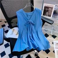 ราคา เสื้อกั๊กแขนกุด ผูกคอวี สไตล์ฝรั่งเศส สำหรับผู้หญิง ดีไซน์จีบ สไตล์อิน mardi mercredi girl เสื้อผ้า ทอ สียีนส์ วินเทจ ผู้ หญิง คน อวบ อก 50 polo lauren ralph outfit baby tee ส (1731797121308787982)