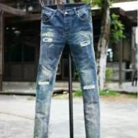 ราคา กางเกงยีนส์ผู้ชาย ทรงขาเดฟ Jack Russel Jeans Handwerk J-555R - Skinny Fit - Paint Rusted With Fade Denim (1730291304462781290)