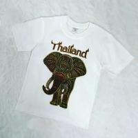 ราคา เสื้อยืดเด็ก เสื้อเด็กคอกลมสกรีนลายช้างไทยแลนท์งาน Paint my iove คอตตอน100% (1730024227023128789)