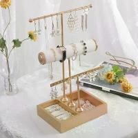 ราคา Aurora-แท่นจัดเก็บเครื่องประดับสีทองสไตล์ยุโรป 3ชั้นเครื่องประดับยืนต้นไม้ Tower Rack สร้อยคอสร้อยข้อมือผู้ถือขาตั้งแสดงเครื่องประดับเครื่องประดับ Tower แหวนถาด (1731900960105268312)