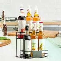 ราคา ชั้นวางขวดแก้วกดน้ำเชื่อม 6 ขวด Syrup Rack 6 Bottle 2 ชั้น ชั้นวางขวดน้ำเชื่อม ชั้นวางแก้วน้ำ ชั้นวาง ชั้นวางแก้วแบบโครง (1731707391823480384)