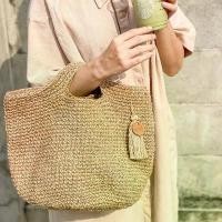 ราคา (ใช้พู่เล็กห้อย)Natural Hemp Rope Tole Bag กระเป๋าปอป่านถักงานแฮนด์เมด สินค้าดี (1731451769767953493)
