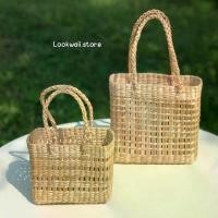 ราคา ￼banana rope bag กระเป๋าเชือกกล้วย กระเป๋าสานไปทะเล (1729701091376466216)