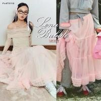 ราคา FLAT2112 FF0884 : LENA BUBBLE SKIRT กระโปรงผ้าชีฟอง กระโปรงยาว (1731778498978941497)