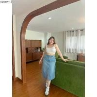 ราคา ที่นิยมมากที่สุด Boyfriend skirt ️กระโปรงยีนส์ยาว ผ่าหน้า - MerryChubbyHouse (1732354563188884827)