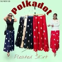 ราคา กระโปรงอัดพลีท ลายจุด pleated polkadot skirt (1732196421457839264)