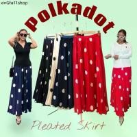 ราคา ✷กระโปรงอัดพลีท ลายจุด pleated polkadot skirt❆ (1732403273139390113)