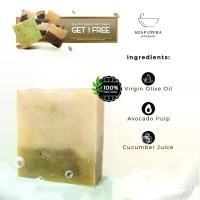 ราคา [TK] Avocado, Cucumber & Vetiver Hydrating Handmade Bar Soap (สบู่อะโวคาโด แตงกวา และหญ้าแฝก) (1731495862509601979)