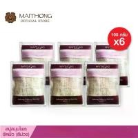 ราคา สบู่ไหมทอง Maithong Soap สบู่ขัดผิว (100g.) สีม่วง (เเพ็ค6) (1730982809873910741)