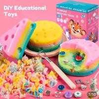 ราคา DIY ขูด สบู่ชีส สายรุ้ง เรนโบว์ เจอลูกปัดข้างใน Rainbow Soap Treasure เกมสมอง สร้อยข้อมือ DIY ของเล่นทางโบราณคดี (1731734809712100769)
