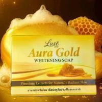 ราคา สบู่ลักส์เซ่ Luxe Aura Gold whitening soap 90g สบู่ไหมทองคำ สูตรน้ำผึ้งมานูก้าและผงทอง (1732322884454483965)