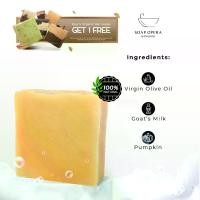 ราคา Soap Opera Goat's Milk and Pumpkin Soothing Handmade Bar Soap (สบู่นมแพะและฟักทอง) (1730717925459528698)