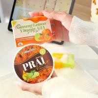 ราคา Collawhite สครับ1สบู่ 1 สครบไพรขัดผิวกายสบู่ส้มมะนาวฟอกผิวผลัดเซลล์คอลล่าไวท์ Ginseng Lemon Vitamin AHA Soap 250g (1732119783824721880)