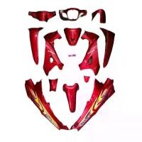 ราคา ชุดเฟรม 13 ชิ้น Wave125S + อกไก่ เวฟ125s หัวมน ชุด สีแดงแก้ว งาน ABS ชุดสี รูกุญแจกลม ชุดสีพร้อมติดสติ๊กเกอร์ Motorcycle มอเตอร์ไซค์ Sticker (1729589176290609885)