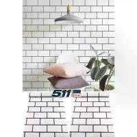 ราคา เก็บเงินปลายทาง. Wallpaper Sticker วอลเปเปอร์ผนัง สติ๊กเกอร์ผนัง แบบมีกาวในตัว ลายอิฐขาวตัดดำ,อิฐเทาตัดดำ ขนาด 45 ซม. X 10 เมตร แถมฟรีแผ่นรีด (1731914631992018633)