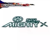 ราคา สติ๊กเกอร์ Sticker MIGHTY X SGL สี White, Black Hilux Mighty X Toyota 2, 4 ประตู ปี1988 - 1997 สินค้าที่ขายดีที่สุดของเดือนนี้ (1732294042483394139)