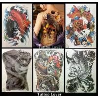 ราคา แทททูเต็มหลัง ลายปลา คาบเหรียญนำโชค#แทททูปลาคราฟ Tattoo Sticker สติ๊กเกอร์รอยสักปลอมชั่วคราวกันน้ำได้ สวยเหมือนสักจริง ขนาดของแผ่น 34x48.5 ซม. (1731831596836881953)