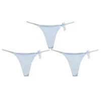 ราคา Annebra กางเกงใน **ยกแพ็ค ถูกกว่า**แพ็ค 3 ตัว ทรงจี ผ้าลูกไม้ G-String Panty Pack รุ่น AU3-780 สีฟ้าอ่อน, สีม่วงเทา Women เสื้อผ้า ผู้หญิง Clothing (1731816641184172191)