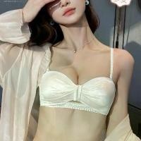 ราคา ชุดชั้นในไร้สาย, สำหรับผู้หญิง, ขนาดหน้าอกเล็ก, บราดึงขึ้น, กันลื่น, เสื้อท่อนบนหลอดที่มองไม่เห็น, ชุดบรา, สไตล์เกินจริง เสื้อ ใน sister hood ฟอง บาง string ซาบีน่า รุ่น do (1731522823604634771)