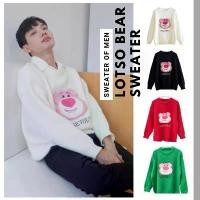 ราคา 11.WOLF LOTSO BEAR SWEATER เสื้อแขนยาวปักษ์หมี / SW18 มีบริการเก็บปลายทาง Man สีชมพู clothing ผู้ชาย แดง (1731299767895099705)