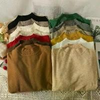 ราคา zenmoyaสฟ0109#เสื้อไหมพรม แขนยาว สเวตเตอร์ Sweater เสื้อยืด คอปีน ผ้าไหมพรมเนื้อดี นิ่มใส่สบาย กันหนาว ผู้ชาย ผู้หญิง สาวอวบ คนอ้วนใส่ได้ พร้อมส่ง ลำลอง กระชับพอดี ธรรมดา สีดำ (1729714956072552563)