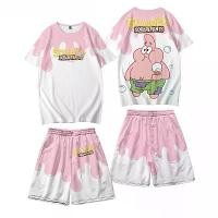 ราคา ชุดเสื้อยืดและกางเกงขาสั้น Paidaxing ชุดฤดูร้อนชายหาดคู่รักสไตล์ลำลองการ์ตูนฟองน้ำเด็กเสื้อผ้าสั้นแขน cps แท้ ผู้ ชาย ronaldinho sweater anime shirt cannibal corpse shir (1731567620431185791)