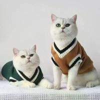 ราคา College Style Cat Sweater Winter Warm Cat Clothes for Small Medium Cat Puppy Cat Vest Chihuahua French Bulldog Yorkie Coat (1732233040101868667)
